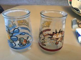 Pokemon Welchs Jelly Glasses - 07 Squirrel,  52 Meowth