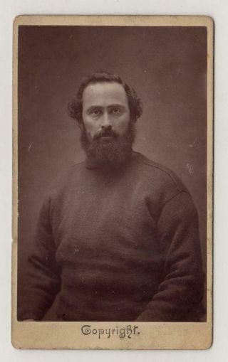 Carte De Visite Photograph Of Lifeboat Crewman By Mallin Of Southport (c45540)