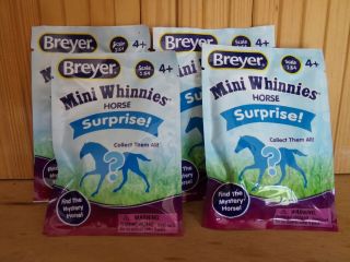 Breyer Mini Whinnies Assorted Horse 4 Packages,  Help Feed Rescued Animals