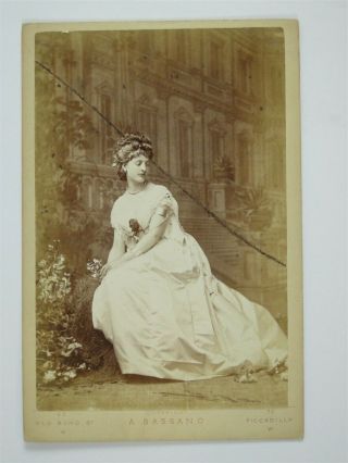 British Aristocrat - Lady Gunstone ? Cabinet Photo By Bassano C1880s