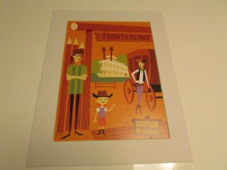 Rare Disneyland 50th Anniversary Frontierland Usa Print By Shag