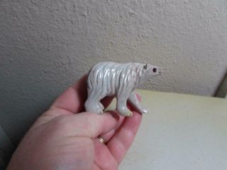 Polar Bear,  Hand Carved Marble From Andes,  Multi Colored Stone Bear Unique
