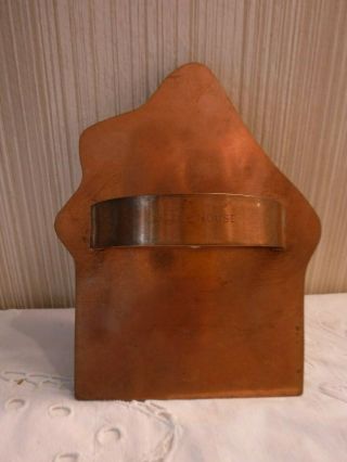 Xl Martha Stewart " Little House " Copper Cookie Cutter With Handle Back Handle