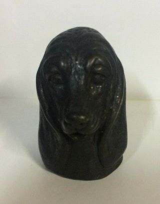 Carl Wagner Bronze Metal Figural Dog Thimble 1978 Signed 417
