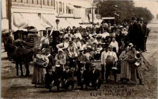 Rppc The Load Took 1st Prize Main St Carnival Clowns Dress Up Band 175