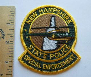Hampshire State Police Special Enforcement Patch With Aviation Helicopter