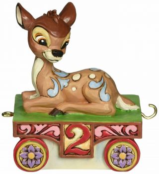 Disney Jim Shore Bambi Birthday Train Age 2 Nrfb Retired Rare 4043656