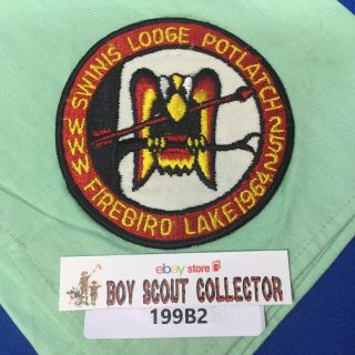 Boy Scout Oa Siwinis Lodge 252 Order Of The Arrow 1964 Potlatch Neckerchief