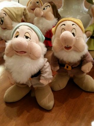 Complete Set of 7 Disney Store Snow White Seven Dwarfs 12 