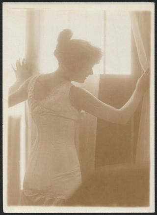 La Vogue Lingerie Art Deco Advertising Charles Sheldon Misty Photograph C.  1920s