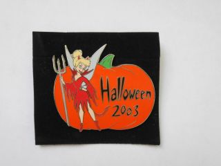 Disney Pins Limited Edition Le 100 Tinker Bell As Red Devil Halloween Pumpkin