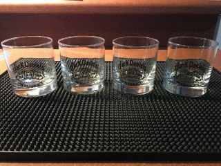 Jack Daniels Vintage Whiskey Glasses Set Of 4