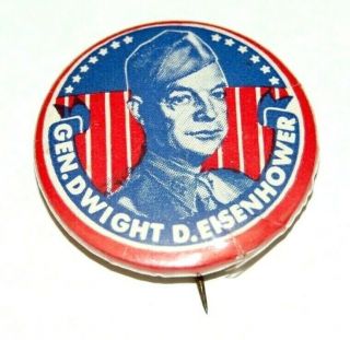 1952 Dwight Eisenhower Campaign Pin Pinback Button Badge Political Presidential