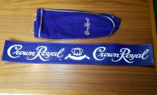 Crown Royal Canadian Whisky Rail Bar Drip Mat 2005 And Draw String Bag