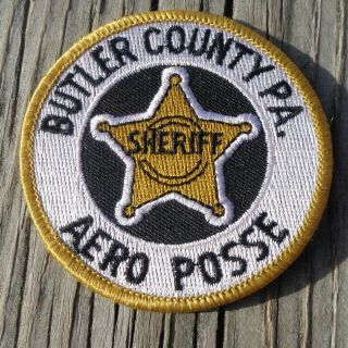Butler County Pa Pennsylvania Aero Posse Sheriff 3 " Round Patch