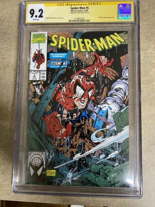 Spider - Man 5 (dec 1990,  Marvel) Signed By Stan Lee