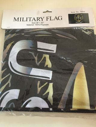 Miltary Flag 100 Polyester - Honor The Anchor Navy Chief - Black 36 " X 60 "
