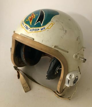 Usaf P - 4a Flight Helmet,  456th Saw Squadron Artwork,  B - 52,  1950s