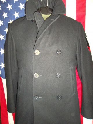 United States Navy Pea Coat 1986 Issued W/ Patch Size 40r