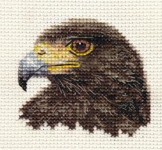 Harris Hawk Full Counted Cross Stitch Kit,  Bird Fido Stitch Studio