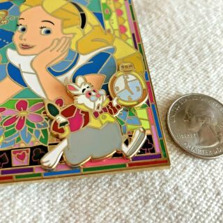Disney Alice in Wonderland JUMBO Stained Glass Fantasy Pin - Gorgeous 3