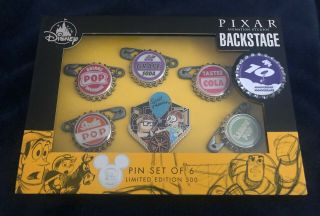 D23 Expo 2019 Pixar Backstage Up 10 Year Anniversary Pin Set Of 6 Le 500