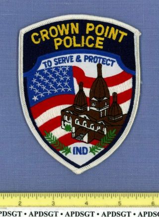 Crown Point Indiana Sheriff Police Patch City Hall Police Station