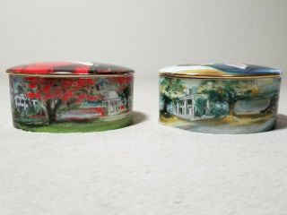 Set of 2 Music Box Gone With The Wind by William Chambers Collectible Fine China 2
