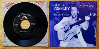 Silver Lined 1956 Elvis Presley " Blue Suede Shoes / Tutt Frutti " 47 - 6636