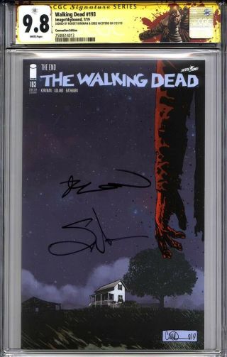 Walking Dead 193 Cgc 9.  8 Ss Robert Kirkman & Greg Nicotero (sdcc Exclusive)