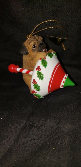 Danbury Pug Christmas Ornament Pugs And Kisses " Top Dog "