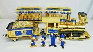Walt Disney World Railroad Train Set 50 Years Golden Edition Complete W Figures