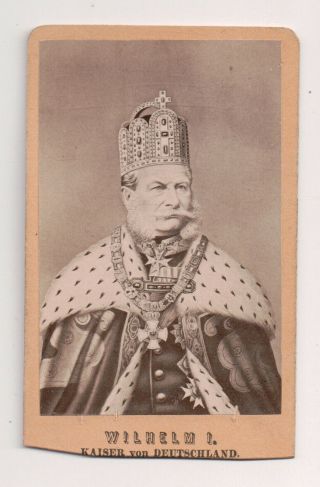 Vintage Cdv Kaiser William I,  German Emperor