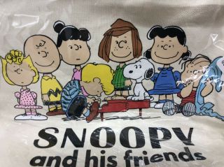 Peanuts Frends Snoopy Kawaii Shopping Cotton Tote Bag
