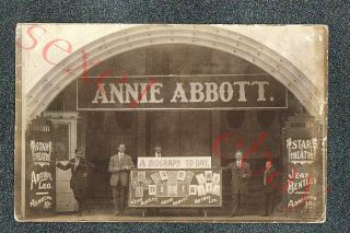 Kentucky Star Theater Female Magician Annie Abbott Circa 1910 Rppc Photo Grade 3