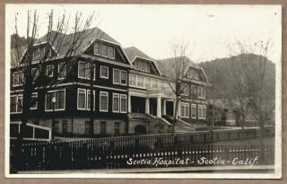 Scotia California Hospital Rppc 1925 Humboldt County Ca Real Photo
