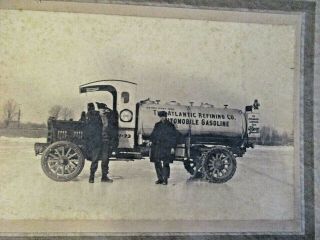 Early Atlantic Refining Co Oil Gasoline Service Truck Photo,  Lake Ariel,  Pa
