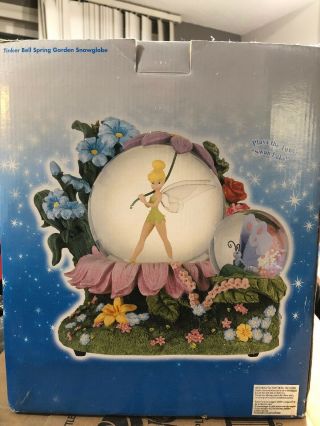 Disney Store Exclusive Tinker Bell Spring Garden Snowglobe