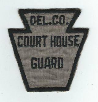 Vintage Delaware County,  Pennsylvania Court House Guard (cheese Cloth Back) Patch