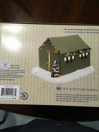Bsa Boy Scouts Of America Lighted Wall Tent Christmas Village Camping
