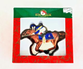 Kurt S.  Adler Horse Racing Jockey Ornament