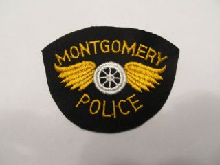 Alabama Montgomery Police Patch Old Felt Cheese Cloth
