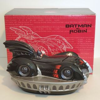 Batman And Robin Batmobile Cookie Jar 1997 (retired) Dc Comics W/ Box