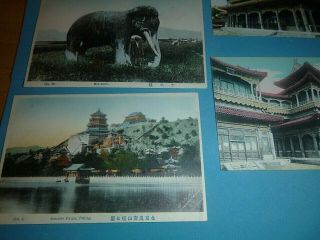 10 CHINESE POSTCARDS,  PEKING,  SUMMER PALACE,  MIN TOMB,  LAMA TEMPLE,  MARBLE BOAT 2