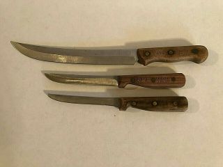 Vintage Chicago Cutlery Usa 45s 63 - 3 Butcher Chef Carving Slicing Knife