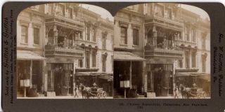 Griffith & Griffith Stereoview Card Chinese Restaurant Chinatown San Francisco C