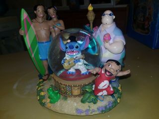 Lilo & Stitch Disney Elvis Musical Snowglobe Snow Globe Aloha Oe