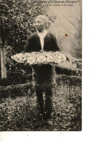 Rppc Faithful Slave Of 70 Yrs Carrying Flowers To House Tattered Clothing 585