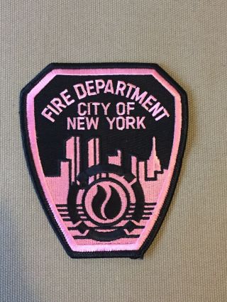 Fdny City Of York Fire Department Pink Cancer Awareness Patch.