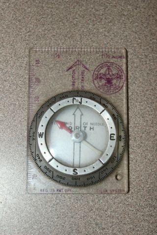 Vintage Silva Official Boy Scouts Of America Bsa Pathfinder Compass